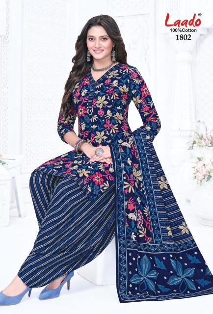 Laado nadiya patiyala vol 18 ikkat cotton dress material wholesale